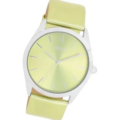 Oozoo Damen Armbanduhr Timepieces Analog Leder hellgrün UOC11331