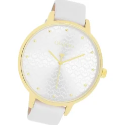Oozoo Damen Armbanduhr Timepieces Analog Leder weiß UOC11158