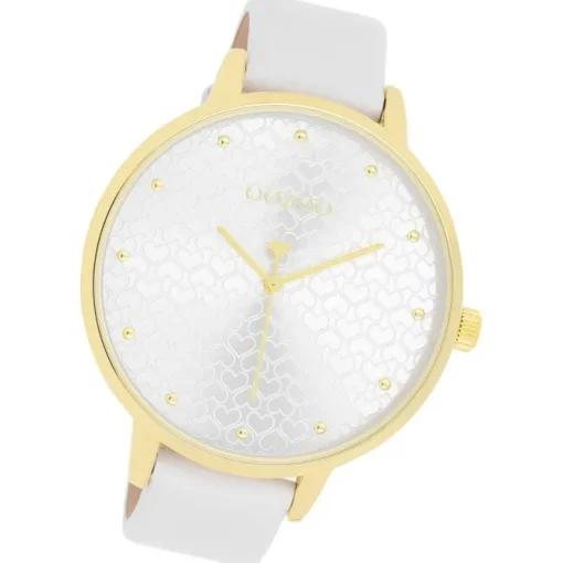 Oozoo Damen Armbanduhr Timepieces Analog Leder weiß UOC11158