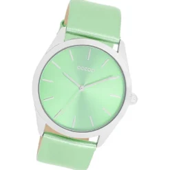 Oozoo Damen Armbanduhr Timepieces Analog Leder mintgrün UOC11336
