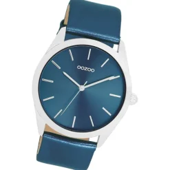 Oozoo Damen Armbanduhr Timepieces Analog Leder blau UOC11337