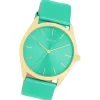Oozoo Damen Armbanduhr Timepieces Analog Leder aquagrün UOC11339