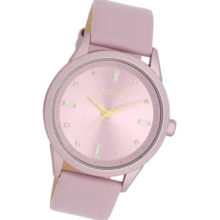 Oozoo Damen Armbanduhr Timepieces Analog Leder pastell-lila UOC11355