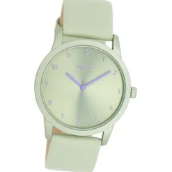 Oozoo Damen Armbanduhr Timepieces Analog Leder grün UOC11077