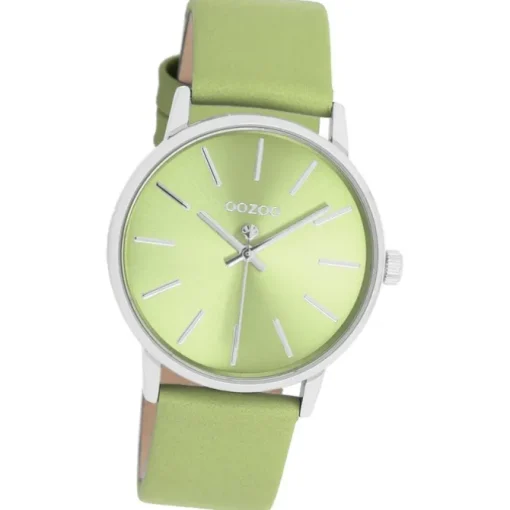 Oozoo Damen Armbanduhr Timepieces Analog Leder grün UOC11367