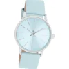 Oozoo Damen Armbanduhr Timepieces Analog Leder hellblau UOC11369
