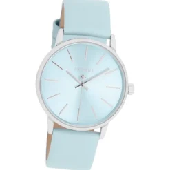 Oozoo Damen Armbanduhr Timepieces Analog Leder hellblau UOC11369