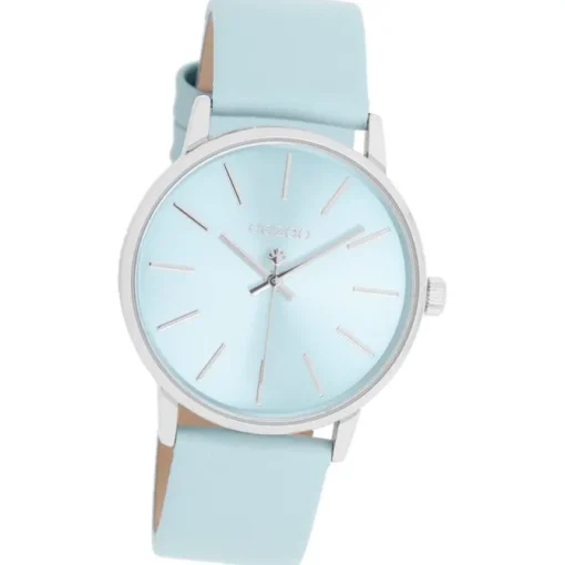 Oozoo Damen Armbanduhr Timepieces Analog Leder hellblau UOC11369