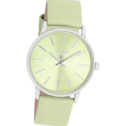 Oozoo Damen Armbanduhr Timepieces Analog Leder hellgrün UOC11370