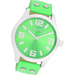 Oozoo Damen Armbanduhr Timepieces Analog Leder grün UOC1070A