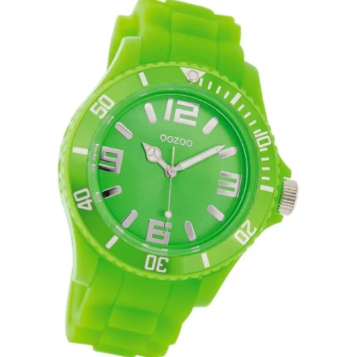 Oozoo Damen Armbanduhr Timepieces Analog Silikon grün UOC4661A