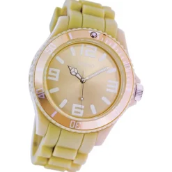 Oozoo Damen Armbanduhr Timepieces Analog Silikon beige UOC4662A