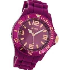 Oozoo Damen Armbanduhr Timepieces Analog Silikon lila UOC5045A