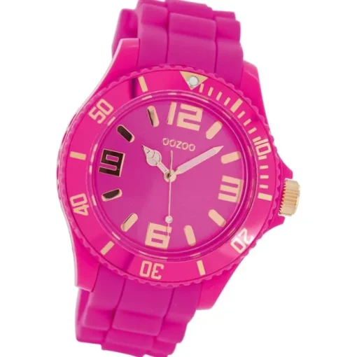Oozoo Damen Armbanduhr Timepieces Analog Silikon pink UOC5047A
