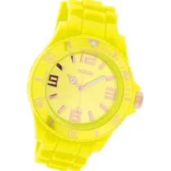 Oozoo Damen Armbanduhr Timepieces Analog Silikon gelb UOC5053A