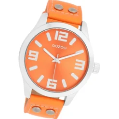 Oozoo Damen Armbanduhr Timepieces Analog Leder orange UOC1072A