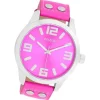 Oozoo Damen Armbanduhr Timepieces Analog Leder pink UOC1074A