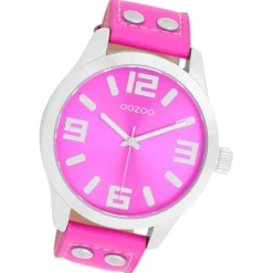 Oozoo Damen Armbanduhr Timepieces Analog Leder pink UOC1074A