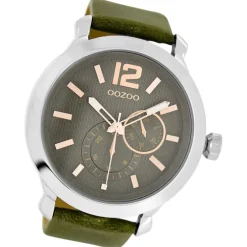 Oozoo Damen Armbanduhr Timepieces Analog Leder grün UOC6077A