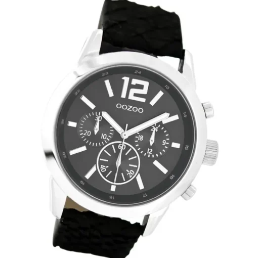 Oozoo Damen Armbanduhr Timepieces Analog Leder schwarz UOC6184A