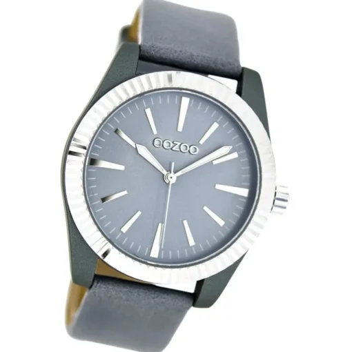 Oozoo Damen Armbanduhr Timepieces Analog Leder hellblau UOC6517A