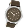 Oozoo Damen Armbanduhr Timepieces Analog Leder dunkelbraun UOC7439A