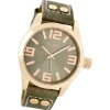 Oozoo Damen Armbanduhr Timepieces Analog Leder dunkelgrün UOC8016A