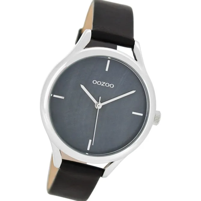 Oozoo Damen Armbanduhr Timepieces Analog Leder schwarz UOC8349A