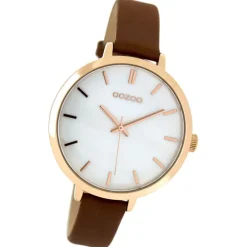 Oozoo Damen Armbanduhr Timepieces Analog Leder braun UOC8358A