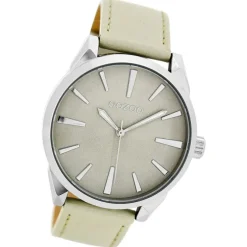 Oozoo Damen Armbanduhr Timepieces Analog Leder grau UOC8360A