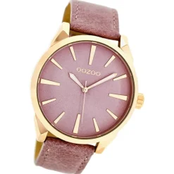 Oozoo Damen Armbanduhr Timepieces Analog Leder pink UOC8362A