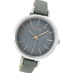 Oozoo Damen Armbanduhr Timepieces Analog Leder grau UOC9138A