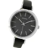 Oozoo Damen Armbanduhr Timepieces Analog Leder schwarz UOC9139A