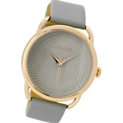 Oozoo Damen Armbanduhr Timepieces Analog Leder grau UOC9160A
