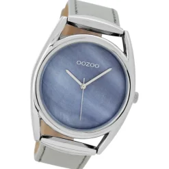 Oozoo Damen Armbanduhr Timepieces Analog Leder silber UOC9165A