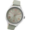 Oozoo Damen Armbanduhr Timepieces Analog Leder grau UOC9477A