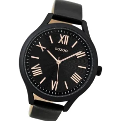 Oozoo Damen Armbanduhr Timepieces Analog Leder schwarz UOC9479A