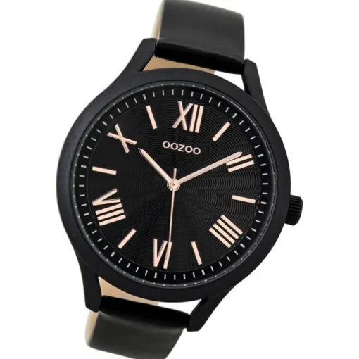 Oozoo Damen Armbanduhr Timepieces Analog Leder schwarz UOC9479A
