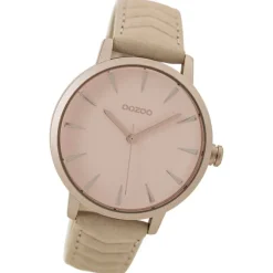 Oozoo Damen Armbanduhr Timepieces Analog Leder beige UOC9507A