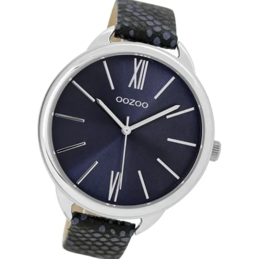 Oozoo Damen Armbanduhr Timepieces Analog Leder dunkelblau UOC9514A