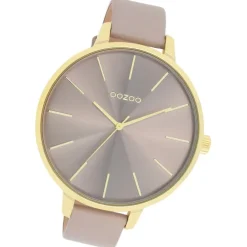 Oozoo Damen Armbanduhr Timepieces Analog Leder taupe braun UOC11256