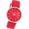 Oozoo Damen Armbanduhr Timepieces Analog Lederband rot UOC11461