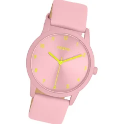 Oozoo Damen Armbanduhr Timepieces Analog Lederband hellrosa UOC11464