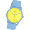 Oozoo Damen Armbanduhr Timepieces Analog Lederband hellblau UOC11466
