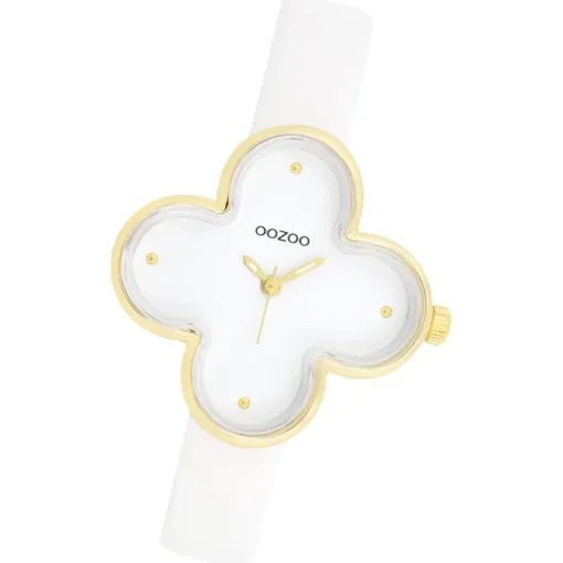 Oozoo Damen Armbanduhr Timepieces Analog Lederband weiß UOC11520