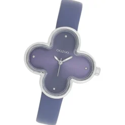 Oozoo Damen Armbanduhr Timepieces Analog Lederband blau UOC11522