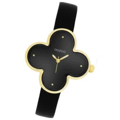 Oozoo Damen Armbanduhr Timepieces Analog Lederband schwarz UOC11524