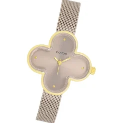 Oozoo Damen Armbanduhr Timepieces Analog Metallband taupe braun UOC11528
