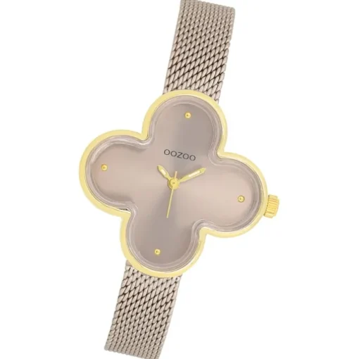 Oozoo Damen Armbanduhr Timepieces Analog Metallband taupe braun UOC11528