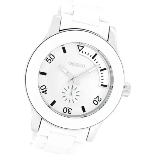 Oozoo Damen Armbanduhr Timepieces Analog Plastik weiß UOC4255A